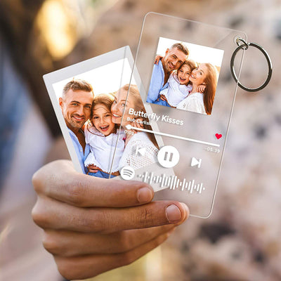 Llavero Acrílico Personalizado con Foto - Placa Musical Decorativa