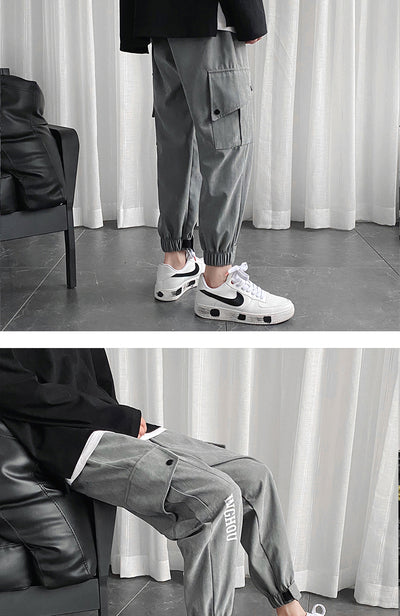 Pantalones Casuales Holgados Estilo Coreano - Overol Deportivo para Hombre - Image 9
