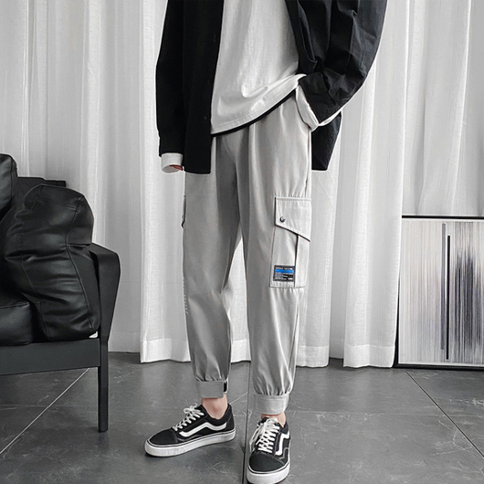 Pantalones Casuales Holgados Estilo Coreano - Overol Deportivo para Hombre - Image 12