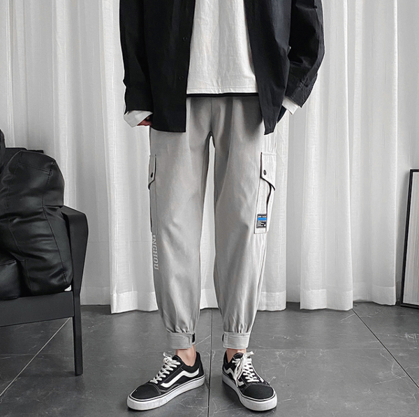 Pantalones Casuales Holgados Estilo Coreano - Overol Deportivo para Hombre