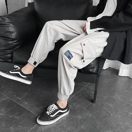Pantalones Casuales Holgados Estilo Coreano - Overol Deportivo para Hombre