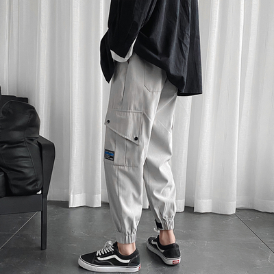 Pantalones Casuales Holgados Estilo Coreano - Overol Deportivo para Hombre - Image 4