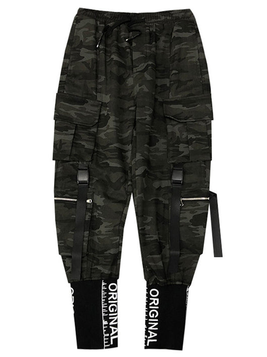 Overol Hombre Streamer Tide Suelto Bordado Bolsillos Múltiples Estilo Urbano - Image 11