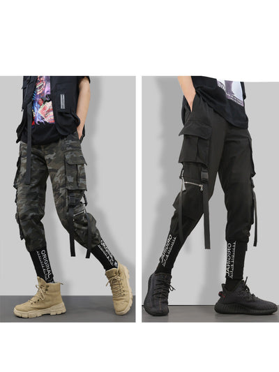 Overol Hombre Streamer Tide Suelto Bordado Bolsillos Múltiples Estilo Urbano - Image 5