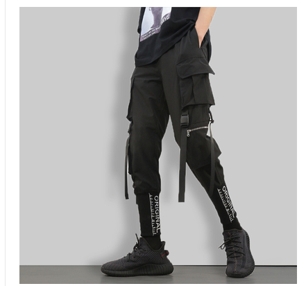 Overol Hombre Streamer Tide Suelto Bordado Bolsillos Múltiples Estilo Urbano