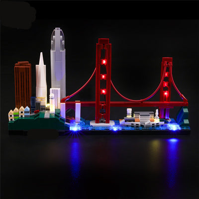 Kit de Construcción San Francisco con Iluminación LED - Bloques DIY Armables - Image 3