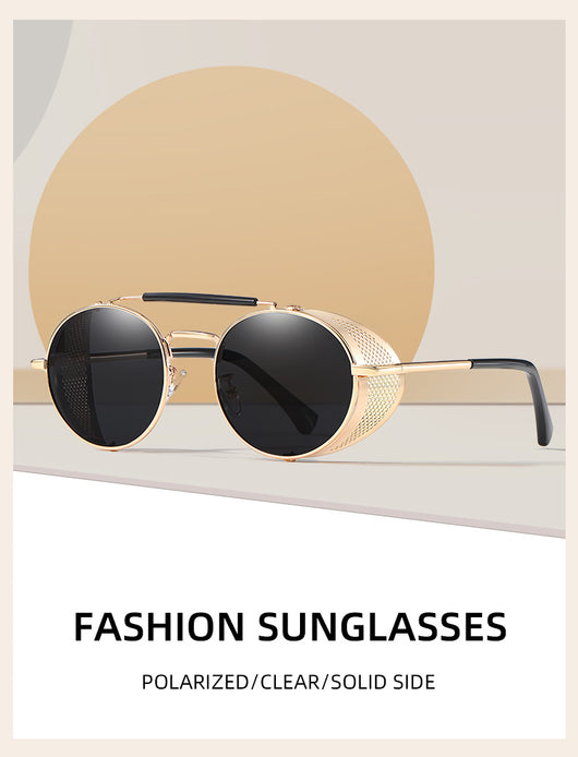 Gafas de Sol Steampunk Retro con Lentes Espejadas de Colores - Image 10