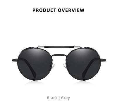 Gafas de Sol Steampunk Retro con Lentes Espejadas de Colores - Image 15