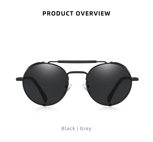 Gafas de Sol Steampunk Retro con Lentes Espejadas de Colores - Image 15