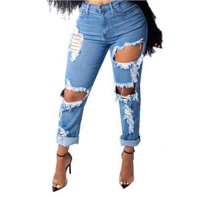 Pantalón Vaquero Mujer Primavera Diseño Rotos Elástico Moda Europea - Image 5