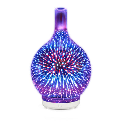 Humidificador Ultrasónico de Vidrio Tipo Jarrón con Luz LED