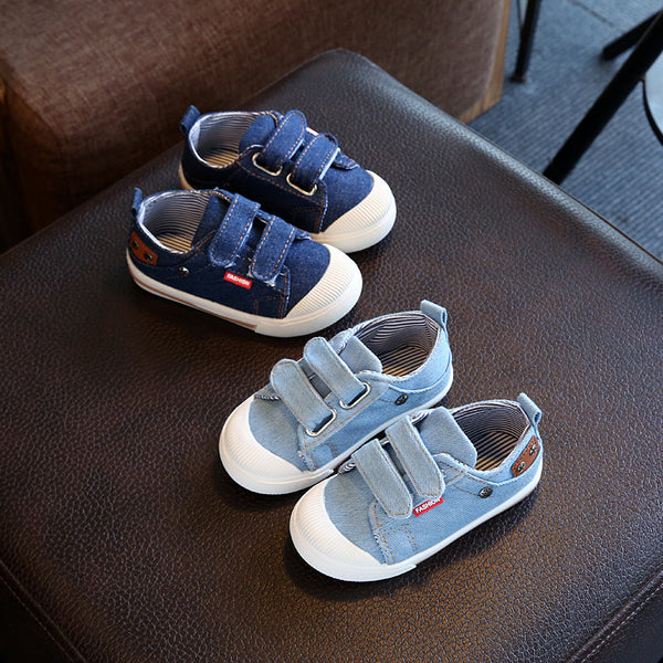 Zapatos de Lona Denim para Niños con Remaches - Colores Sólidos