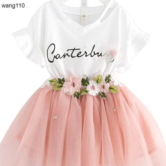 Conjunto de Ropa para Niñas Verano: Playera y Pantalón Rotos - Image 3