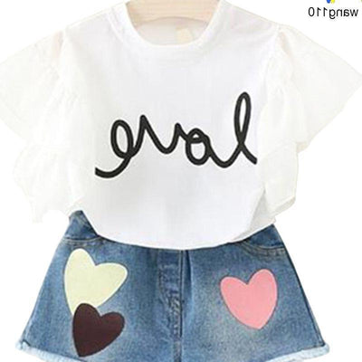 Conjunto de Ropa para Niñas Verano: Playera y Pantalón Rotos - Image 7