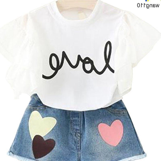 Conjunto de Ropa para Niñas Verano: Playera y Pantalón Rotos - Image 7