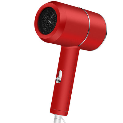 Mini negative ion hair dryer with a pink to purple gradient finish and silver accents, featuring a compact T-shape. - Image 25