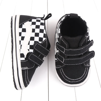 Zapatos Suaves para Bebé 0-1 Año con Cierre de Velcro Doble - Diseño Cuadriculado Primavera Otoño - Image 22