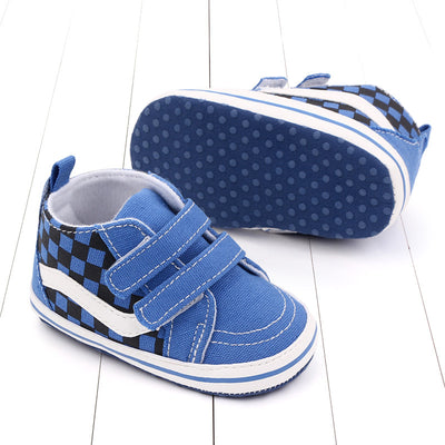 Zapatos Suaves para Bebé 0-1 Año con Cierre de Velcro Doble - Diseño Cuadriculado Primavera Otoño - Image 20