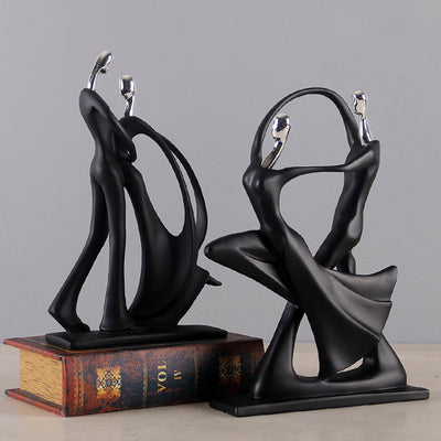 Decoración Doble Danza en Resina - Artesanía Elegante y Sofisticada