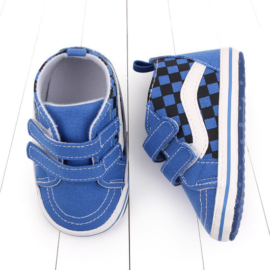 Zapatos Suaves para Bebé 0-1 Año con Cierre de Velcro Doble - Diseño Cuadriculado Primavera Otoño - Image 17