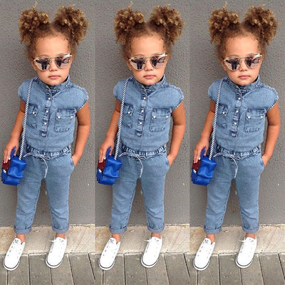 Mono Corto de Mezclilla para Niñas - Enterizo de Verano Estilo Casual - Image 7