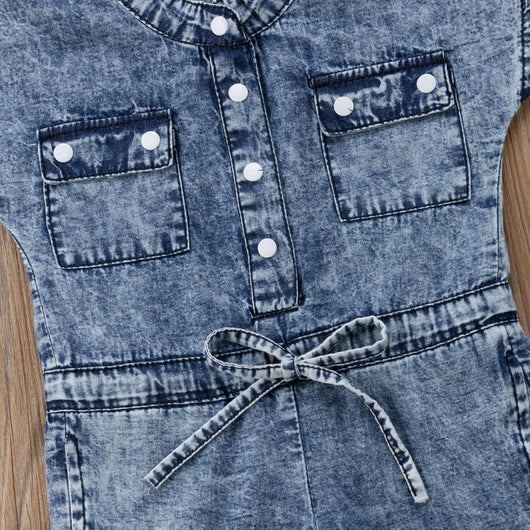 Mono Corto de Mezclilla para Niñas - Enterizo de Verano Estilo Casual - Image 4
