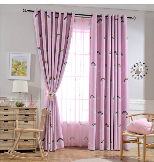 Cortina Blackout Arcoíris para Dormitorio Infantil - Tela Opaca