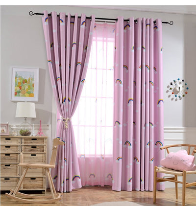 Cortina Blackout Arcoíris para Dormitorio Infantil - Tela Opaca