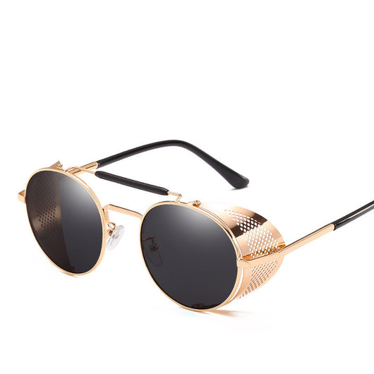 Gafas de Sol Steampunk Retro con Lentes Espejadas de Colores - Image 3