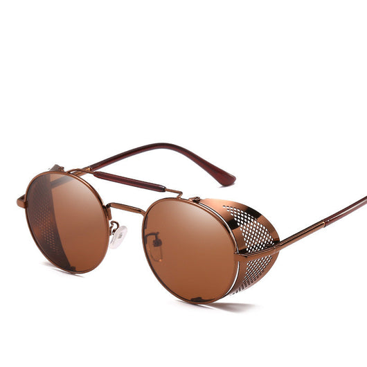 Gafas de Sol Steampunk Retro con Lentes Espejadas de Colores - Image 4