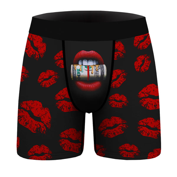 Bóxer para Hombre con Estampado Digital 'Labios Sensuales'
