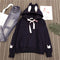 Sudadera Hoodie Suelta Estilo Coreano con Diseño Bunny