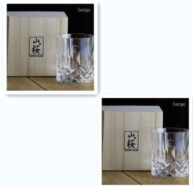 Vaso de Whiskey de Cristal Japonés Estilo Minimalista con Caja de Madera - Image 6