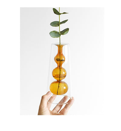 Jarrón Hidropónico de Vidrio Retro Calabaza para Flores - Image 20