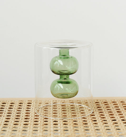 Jarrón Hidropónico de Vidrio Retro Calabaza para Flores - Image 3