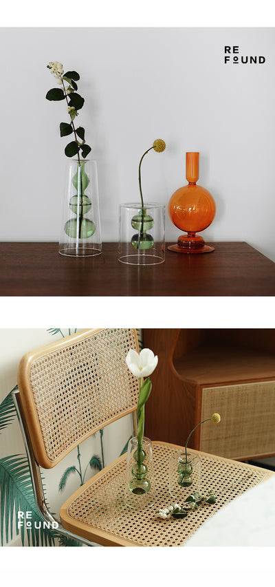 Jarrón Hidropónico de Vidrio Retro Calabaza para Flores - Image 6