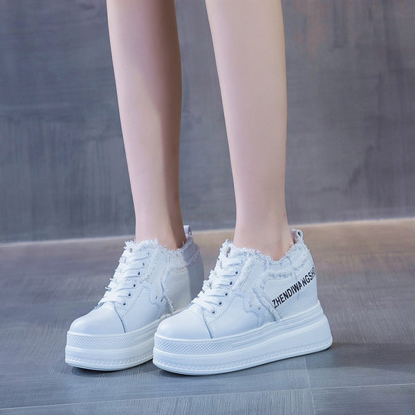 Zapatos Casuales de Lona con Plataforma Transpirable