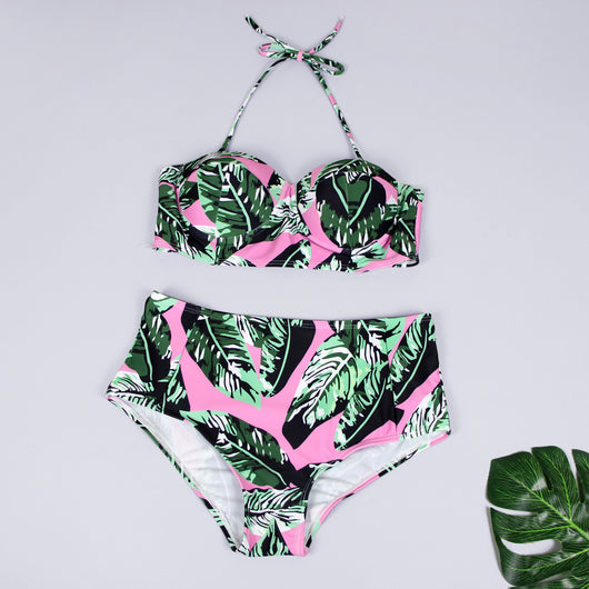 Traje de Baño Bikini Estampado con Diseño Asimétrico - Image 6