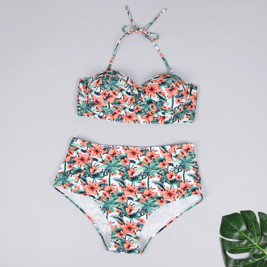 Traje de Baño Bikini Estampado con Diseño Asimétrico - Image 3