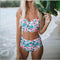 Traje de Baño Bikini Estampado con Diseño Asimétrico
