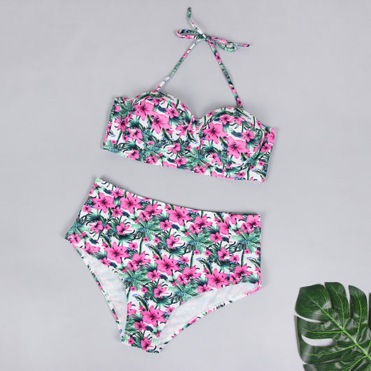 Traje de Baño Bikini Estampado con Diseño Asimétrico - Image 9
