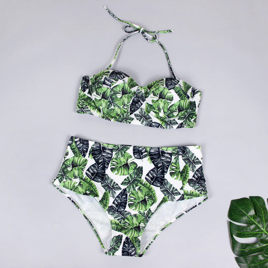 Traje de Baño Bikini Estampado con Diseño Asimétrico - Image 4