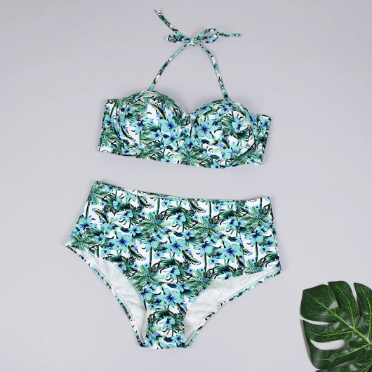 Traje de Baño Bikini Estampado con Diseño Asimétrico - Image 7