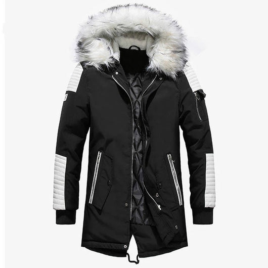 Abrigo Parka Grueso para Hombre - Chaqueta Invernal Larga con Capucha - Image 8