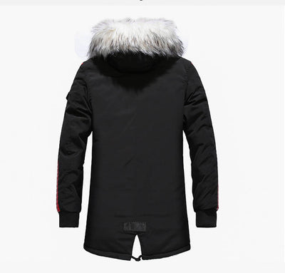 Abrigo Parka Grueso para Hombre - Chaqueta Invernal Larga con Capucha - Image 9