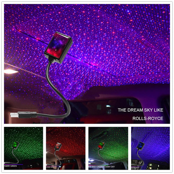 Proyector de Luces Estrelladas USB - Iluminación LED Galaxia para Auto e Interior