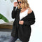 Chaqueta Plush con Capucha Estilo Europeo para Otoño e Invierno