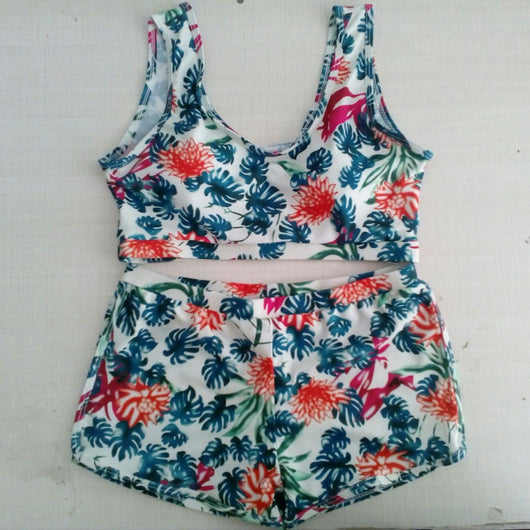Bikini Crop Top Floral Cintura Alta - Shorts de Playa Sexy para Mujer - Image 10