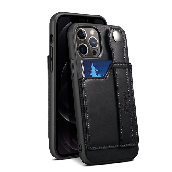 Funda Protectora con Anillo y Soporte para Tarjetas