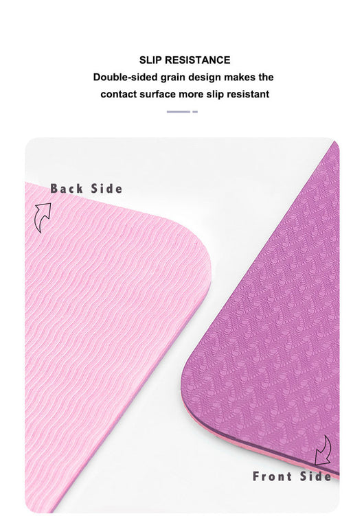 Tapete de Yoga Antideslizante Doble Capa con Líneas de Posición - Image 14